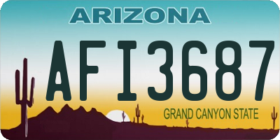 AZ license plate AFI3687
