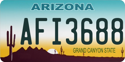AZ license plate AFI3688