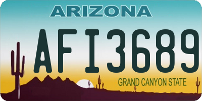 AZ license plate AFI3689