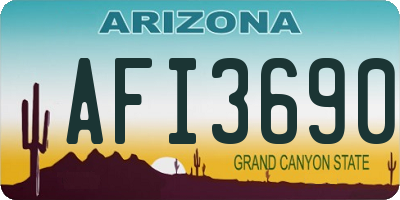 AZ license plate AFI3690