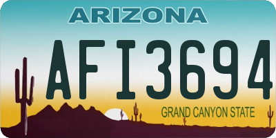 AZ license plate AFI3694