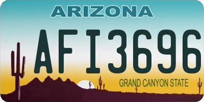 AZ license plate AFI3696