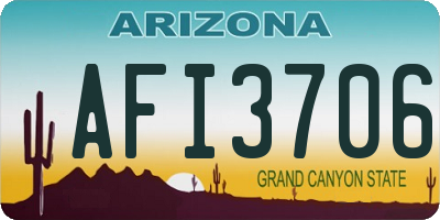 AZ license plate AFI3706