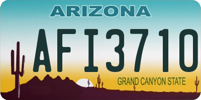 AZ license plate AFI3710