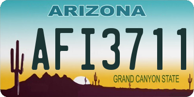 AZ license plate AFI3711