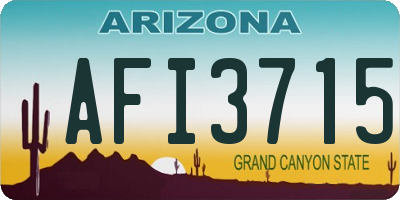 AZ license plate AFI3715
