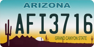 AZ license plate AFI3716