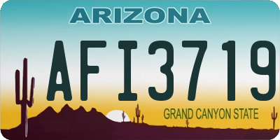 AZ license plate AFI3719