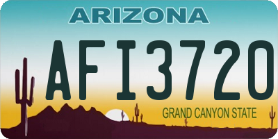 AZ license plate AFI3720