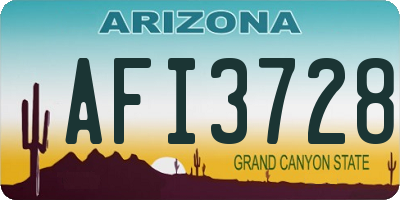 AZ license plate AFI3728