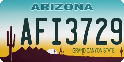 AZ license plate AFI3729