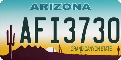 AZ license plate AFI3730