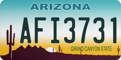 AZ license plate AFI3731