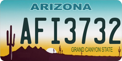 AZ license plate AFI3732