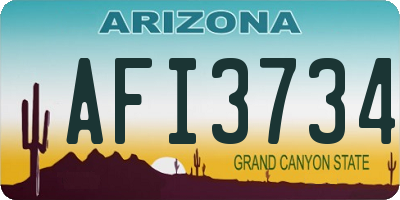 AZ license plate AFI3734