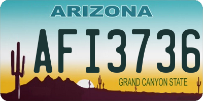 AZ license plate AFI3736
