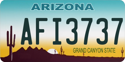 AZ license plate AFI3737