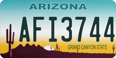 AZ license plate AFI3744