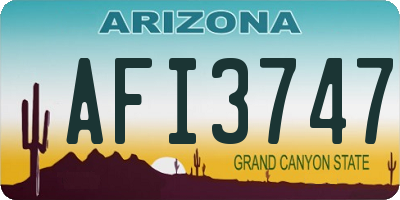 AZ license plate AFI3747