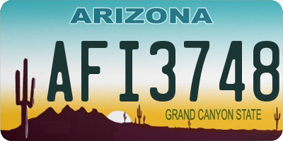 AZ license plate AFI3748