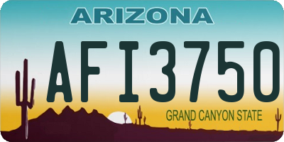 AZ license plate AFI3750