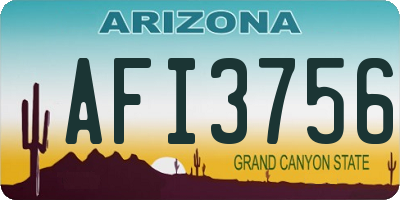 AZ license plate AFI3756