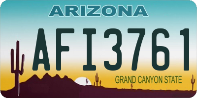 AZ license plate AFI3761