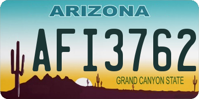 AZ license plate AFI3762
