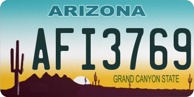AZ license plate AFI3769