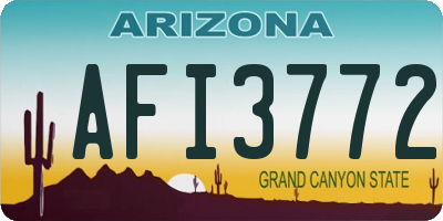 AZ license plate AFI3772