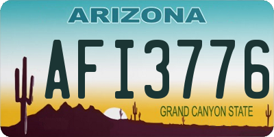 AZ license plate AFI3776