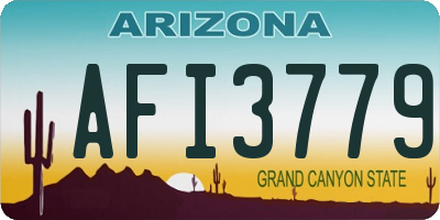 AZ license plate AFI3779
