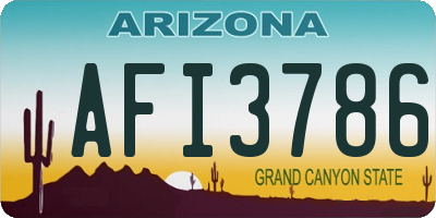 AZ license plate AFI3786