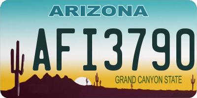 AZ license plate AFI3790