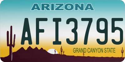 AZ license plate AFI3795