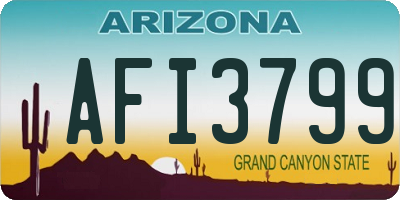 AZ license plate AFI3799
