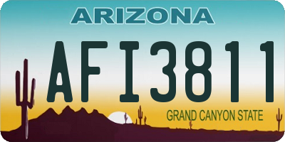AZ license plate AFI3811