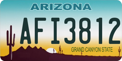 AZ license plate AFI3812