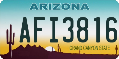 AZ license plate AFI3816
