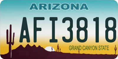 AZ license plate AFI3818