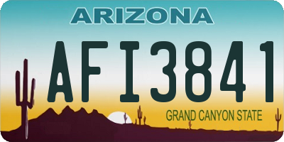 AZ license plate AFI3841