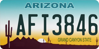 AZ license plate AFI3846