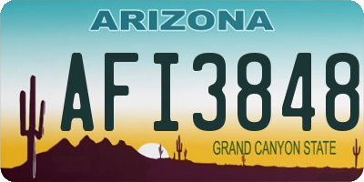AZ license plate AFI3848