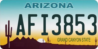 AZ license plate AFI3853