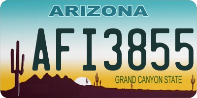 AZ license plate AFI3855