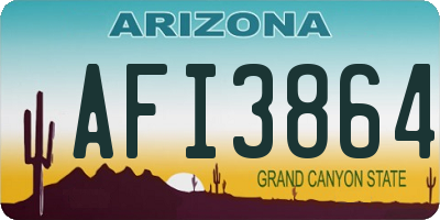 AZ license plate AFI3864