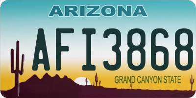 AZ license plate AFI3868