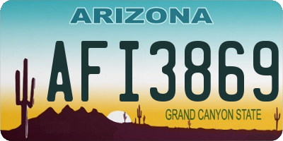 AZ license plate AFI3869