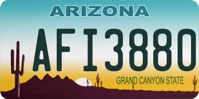 AZ license plate AFI3880