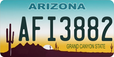 AZ license plate AFI3882